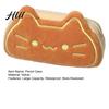 Large Storage Pencil Pouch Plush Cat Case Cute Animal School for Kids Capacity Stationery Bag Smooth Zipper Spacious Organizer Three-dimensional