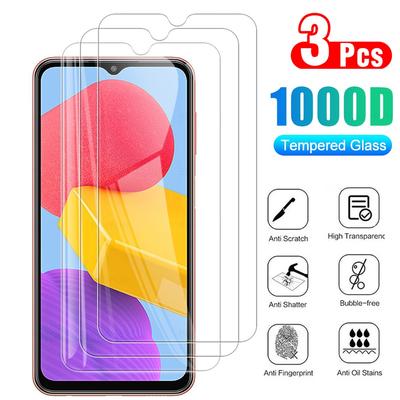 3 pièces verre protecteur pour samsung m13 m55 5g protecteur d'écran verre trempé galaxy m13 4g m23 m33 m53 m14 m34 m54 5g film de verre
