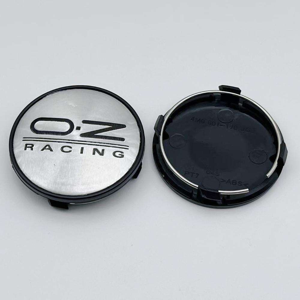 4 Stück 61MM ( 56MM Innendurchmesser) Auto-Radnabendeckel Mit O.Z OZ Racing Logo Plakette Räder Nabenkappe Felgennabenkappe Abdeckung Ersetzen Auto Zubehör