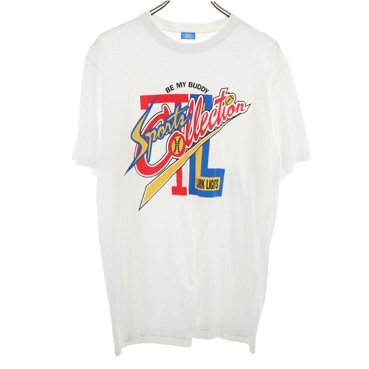 

NEW LARK LIGHTS made in Japan Print Short sleeve T-shirt white Men s Used