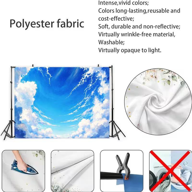 2D Dreamy Sky View Photography Backdrop for Kids & Portrait