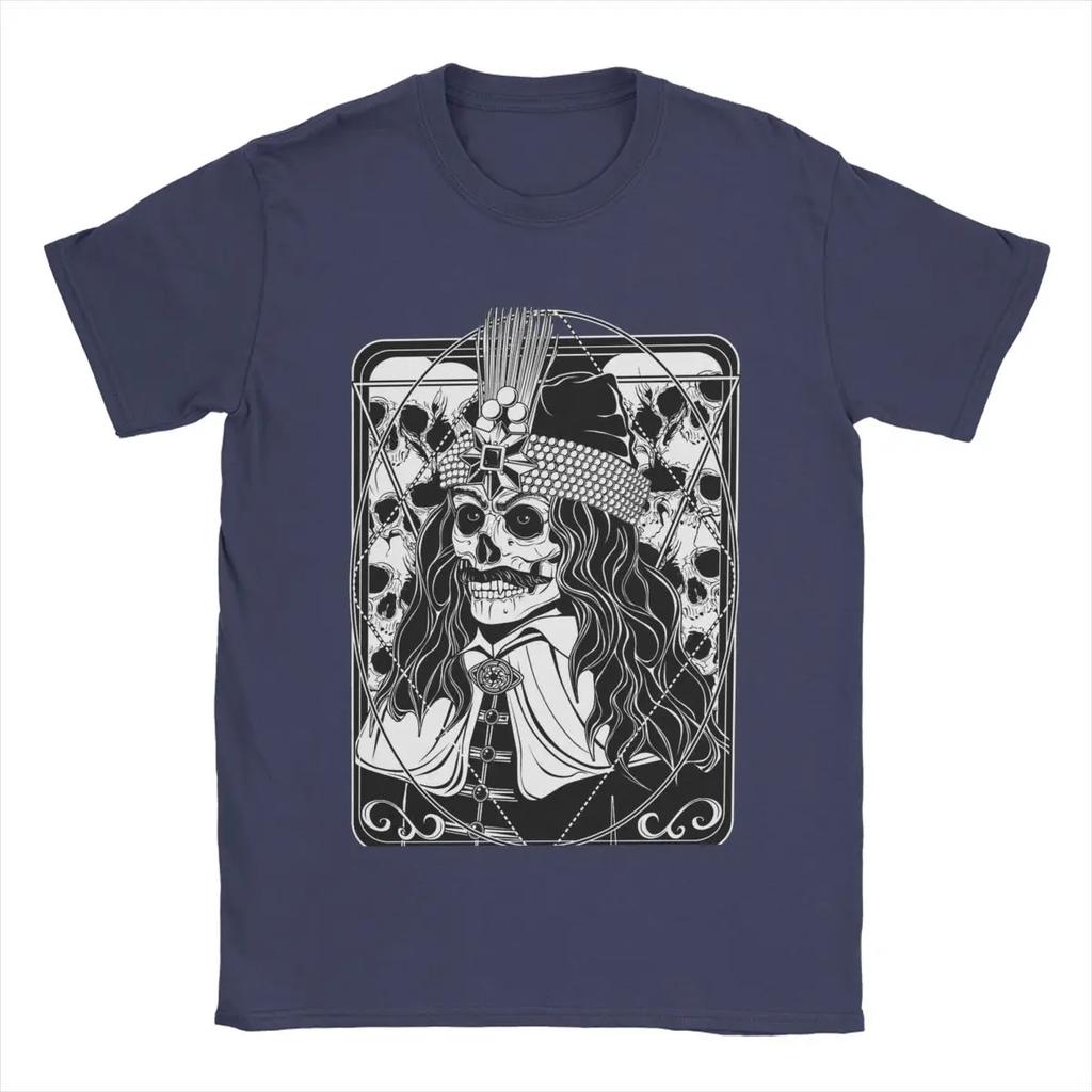 Men's T-Shirt Vlad Dracula A Skull Portrait Casual Pure Cotton Tee Shirt Short Sleeve T Shirts Crewneck Tops Graphic