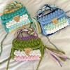 Fashion Wool Knitting Handmade Crochet Shoulder Bag Tassel Fabric Bags for Women Designer Thread Crossbody Fin Bag