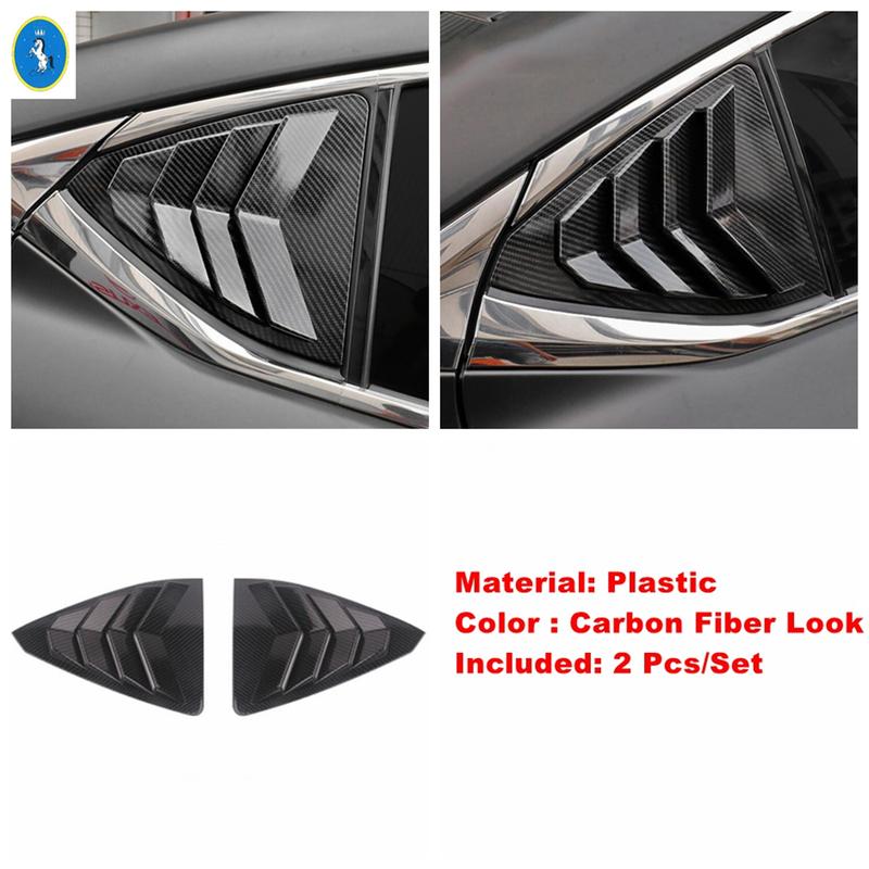 Pannello Decorativo Copri-Finitura Presa d'Aria a Lamelle tipo Shutter per Finestrino Posteriore Laterale Auto in Fibra di Carbonio per Lexus ES 2018 - 2025 Accessori Esterni
