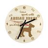 Airedale Terrier, Bingley Terrier - Clock with Dog, Wooden Clock with Engraving, Personalised Clock by