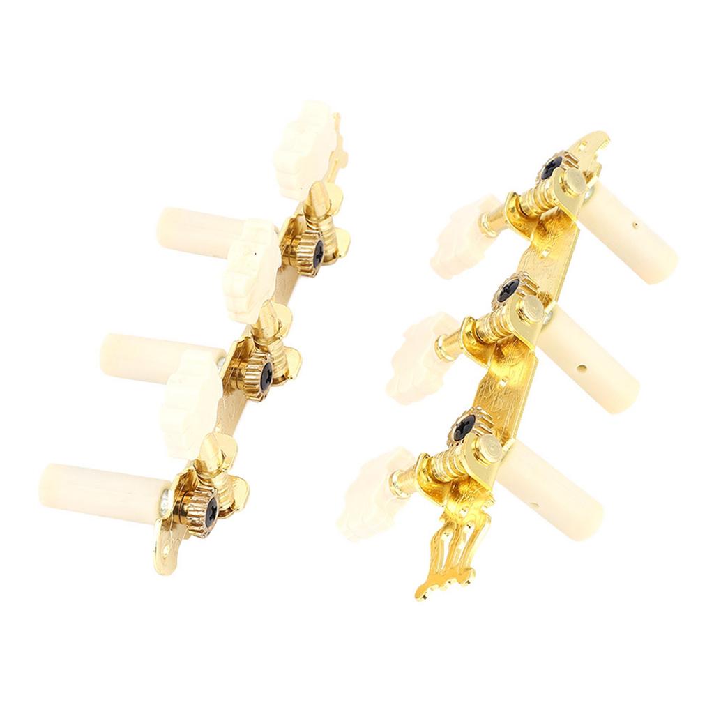 3+3 AcrylicClassical Guitar String Tuning Peg Tuners Machine Heads Gold