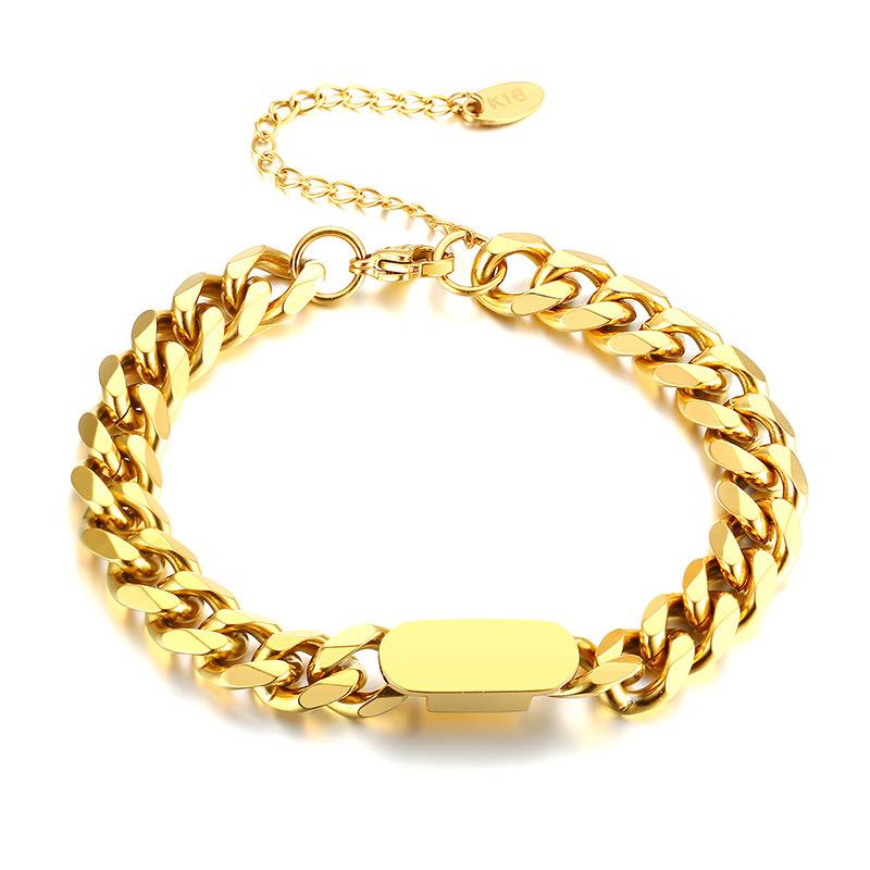 Stacked Chain Stainless Steel Thin Bracelet Devil'S Eye Jewelry 18K Gold Personalized Simple Accessories 0