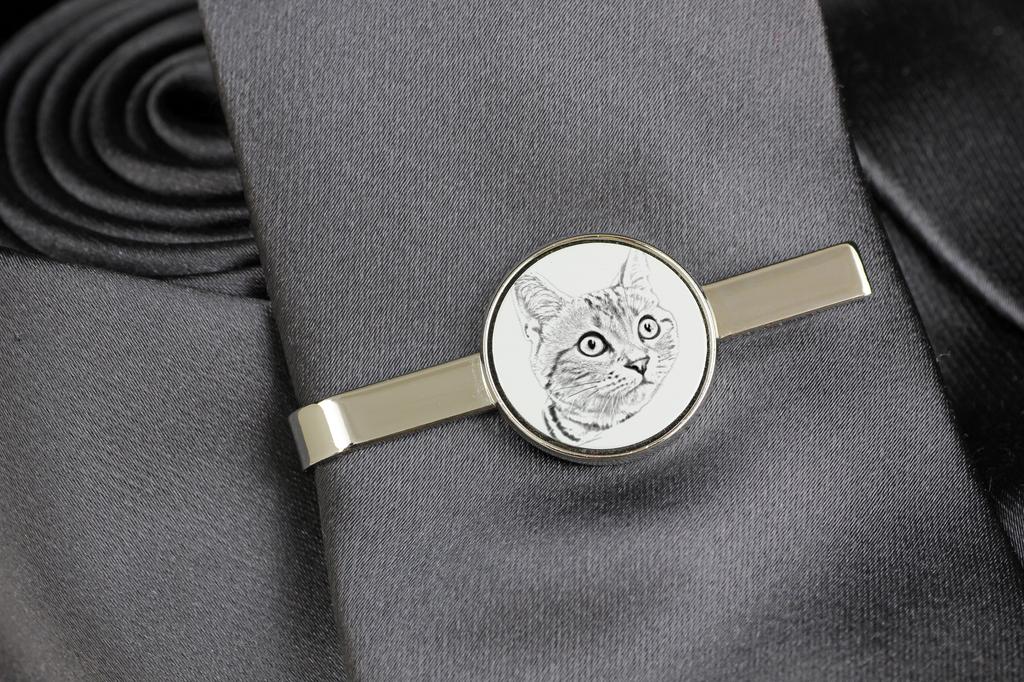 American Shorthair - Cat Tie Clip, Personalized Tie Clip, Unique Gift for Men from Art-Dog Brand