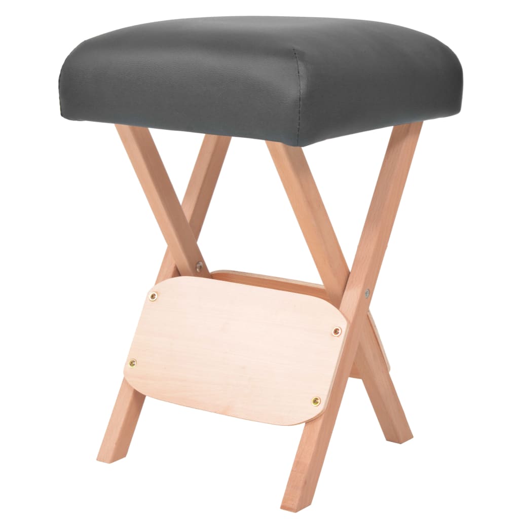 vidaXL Massage-Klapphocker 12 cm dicker Sitz Schwarz schwarz