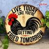 Vintage Rooster Metal Wall Decor Farmhouse Kitchen Tin Sign Funny Gift For Home