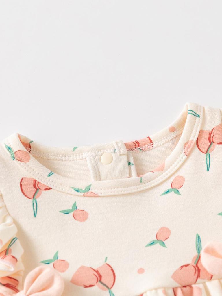 Süßes Baby Mädchen Baumwoll-Zweiteiler-Set für Frühling & Herbst