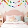 100Pcs Cheerful Rainbow Paper Chains Safe And User Friendly For Children Birthday Parties And Classroom Decors