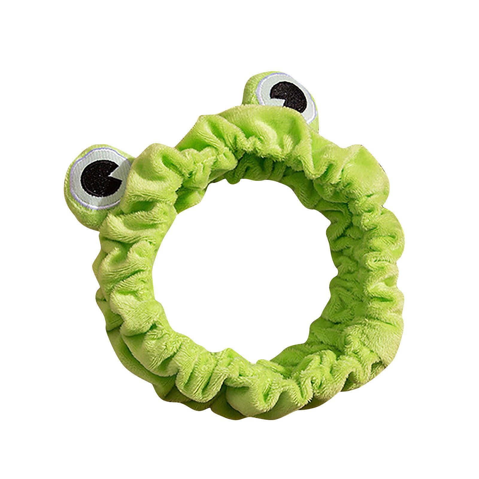 

[brisand] Забавная повязка на голову для макияжа, широкополые эластичные ленты для волос, милые ленты для волос для девочек One Size зелёный