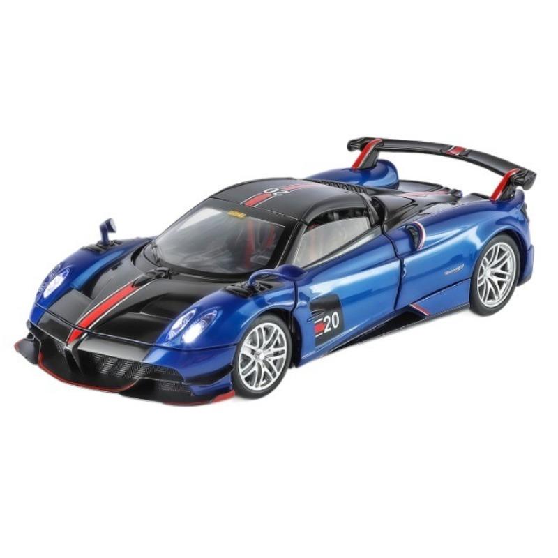 1/32 Simulation Pagani BC Alloy Supercar Model, Doors Can Be Opened with Sound and Light, Car Ornaments