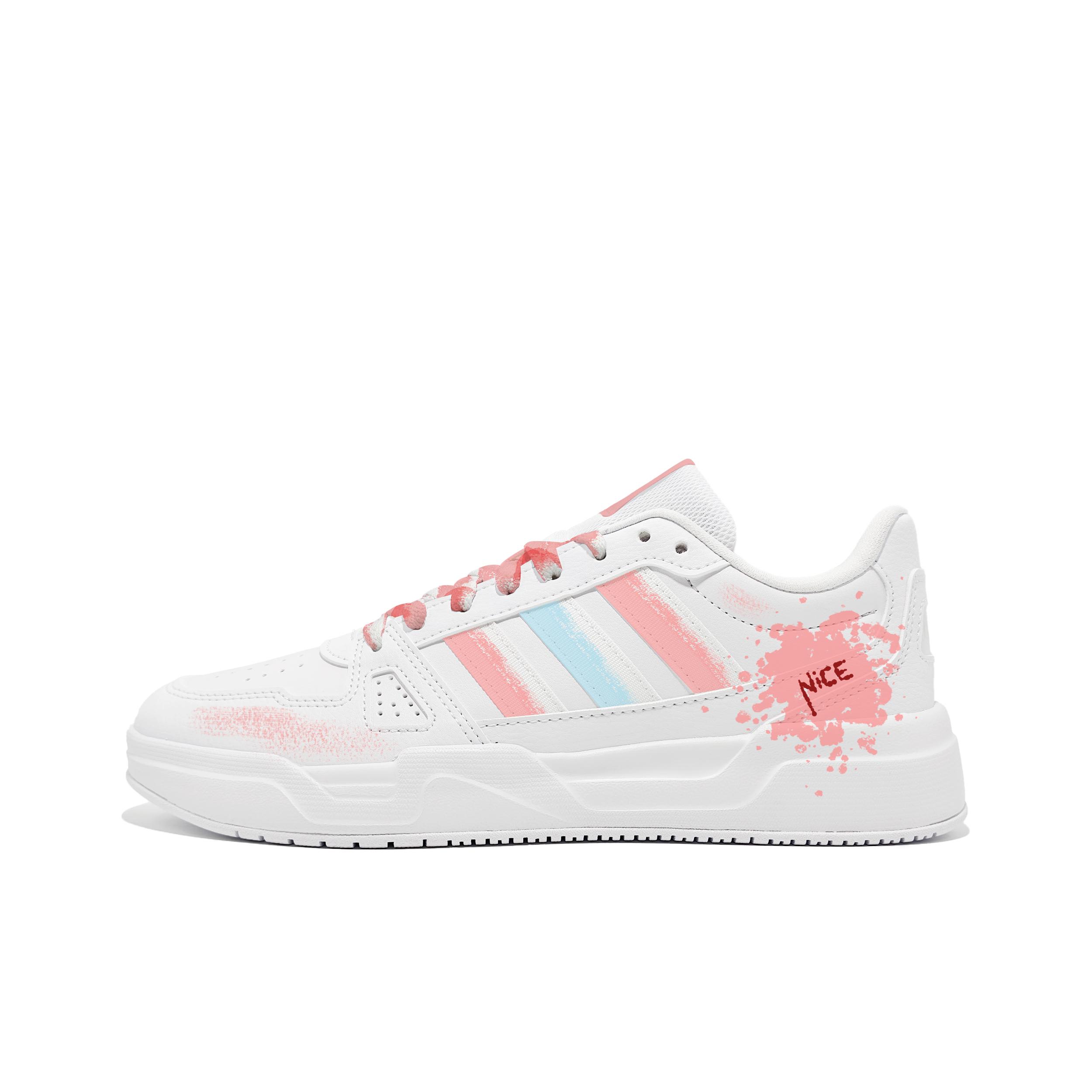 

Adidas LITE BALLER Blue Pink Macaron PU Low top Skateboard Shoes Unisex White Blue JS4358(Team1879-) 39⅓