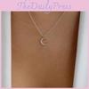 Geometric Double Layer Pendant Necklace For Women With Silver Plated Zinc Alloy Chain