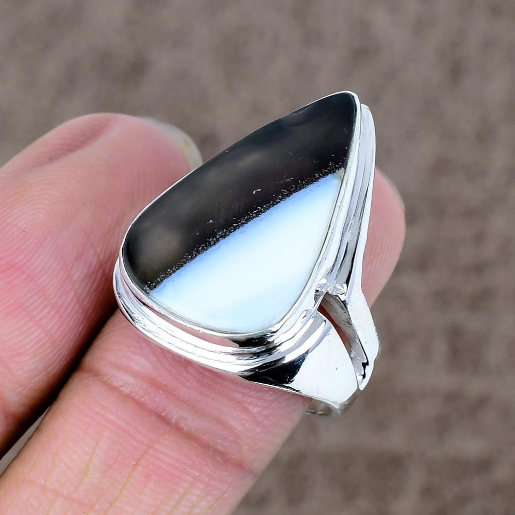 Owhyee Opal Genstone Handmade 925 Sterling Silver Jewelry Ring Size 9 KKG-526