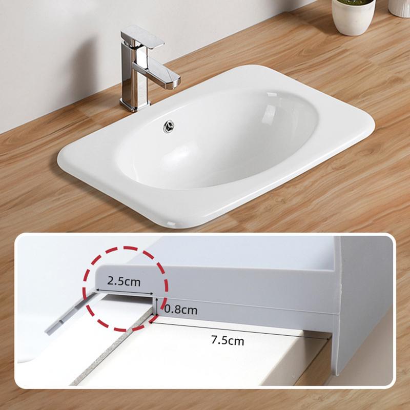 Water Splash Guard Silicone Shower Water Blocker Non-Slip Stopper Protector Retaining Board For Shower Rv Garage Counter