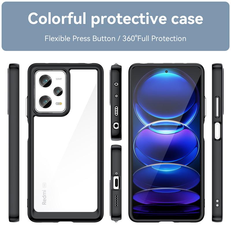 For POCO X5 Pro 5G Case POCO X4 GT X4 X5 Pro Cover Colorful Soft Edge Silicone Transparent Shockproof Bumper For POCO X5 5G Case