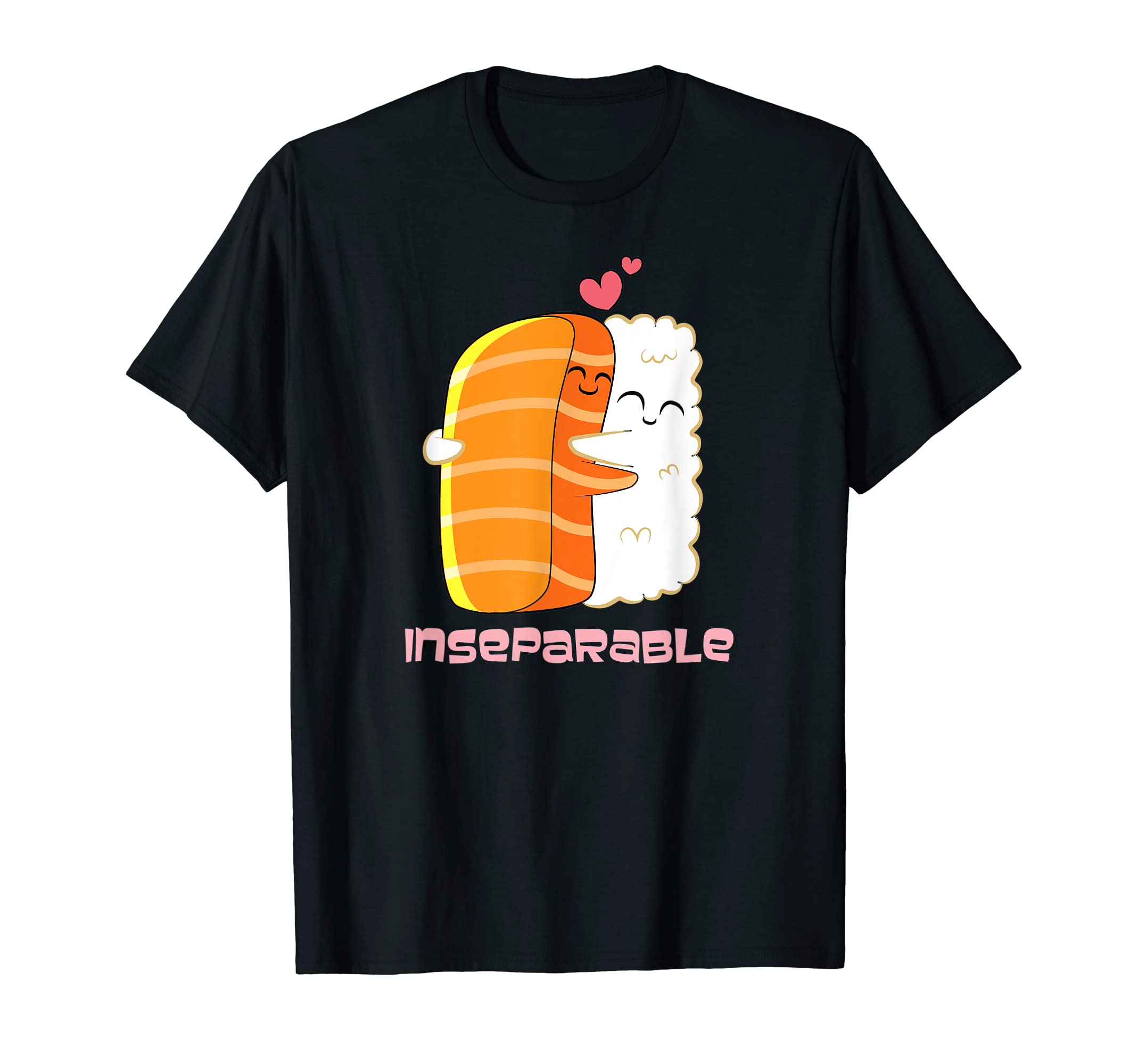 

Inseparable Sushi Nigiri Love Kawaii Anime Japanese T-Shirt чорний