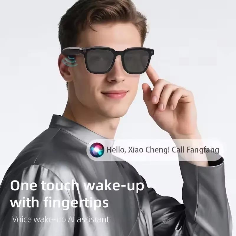 New AI Smart Glasses AI Translation 500W HD Camera 4K Shooting Image Bluetooth Call Recording Wireless Music Multifunctional Smart Sunglasses Unisex