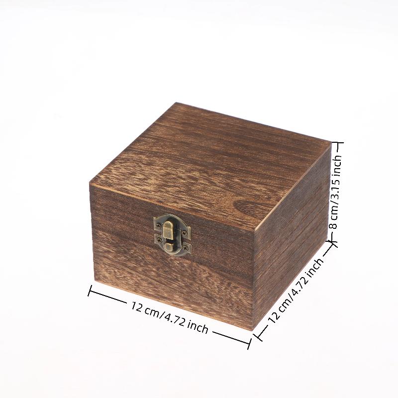 Retro Wooden Keepsake Box – Durable Storage Case with Metal Clasp for Home & Office