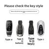 RPO5   Leather Car Key Case Fob for Mercedes Benz A B C S Class AMG GLA CLA GLC W176 W221 W204 W205 Suede Car Key Cover Bag