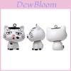 Cat Resin Figurine Keychain With Cartoon Style For Gift Giving And Collection