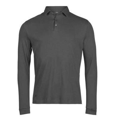 Mens Pima Cotton Long-Sleeved Polo Shirt