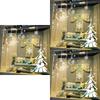 Premium Quality Merry Christmas Tree Baubles Wall Sticker With Elegant Snowflakes Decor