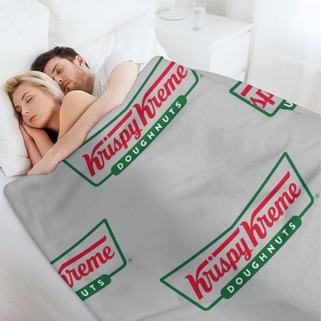 Coperta Krispy Kreme Ristorante e Panetteria regali di Natale Shaggy decorativa per divano letto Coperte