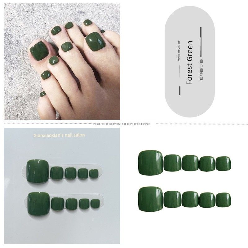 

Bright Black Nail European and American Sweet Cool Minimalist Style Glitter Powder 71-Forest Green