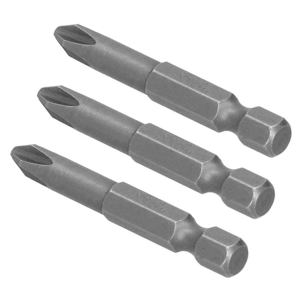 10Pcs 6mm S1/4 Cross Screwdriver Bit 