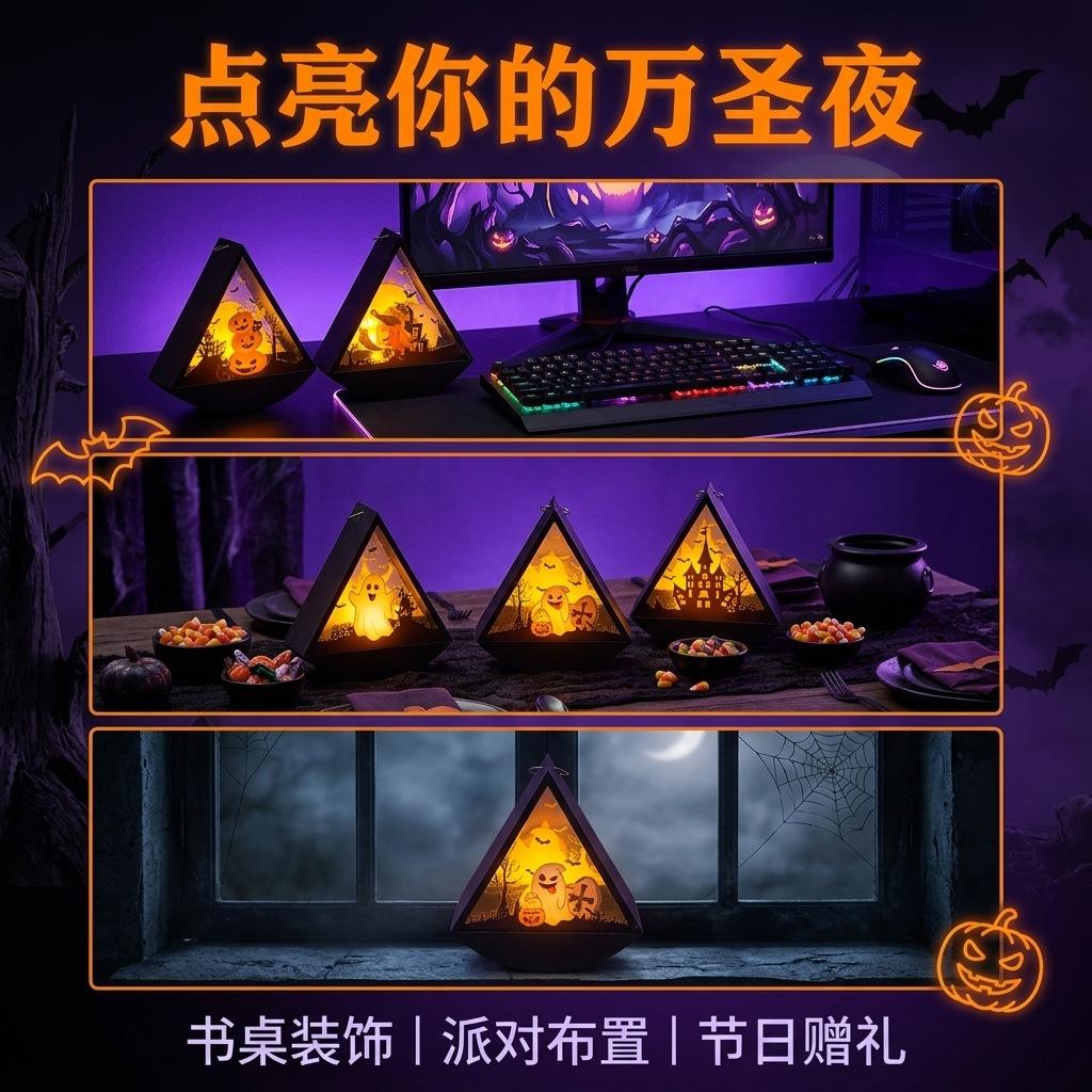 Halloween Decorations, Candle Lights, Portable Wind Lanterns, Pumpkin Lights, Holiday Party Decorations, Halloween Ornaments