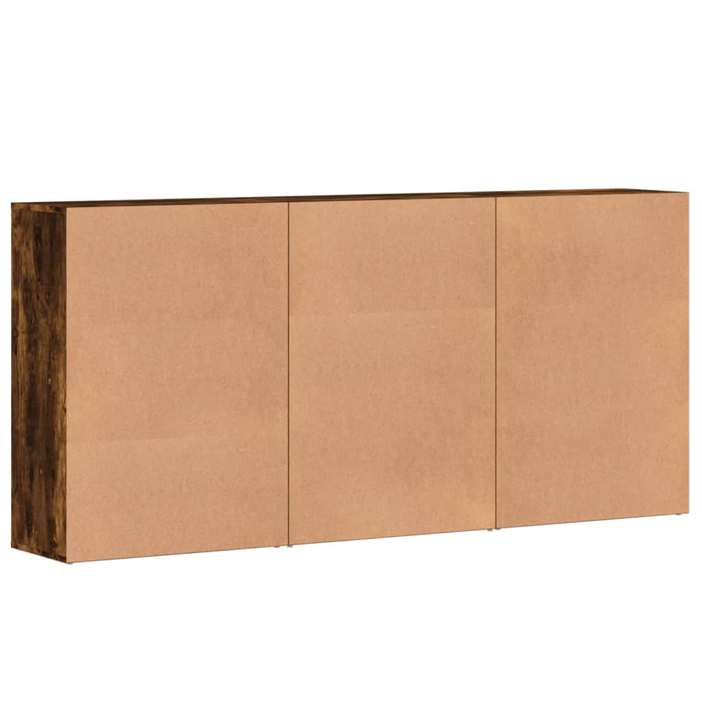 Sideboards 3 Pcs Smoked Oak 60 X 31 X 84 Cm Engineered Wood