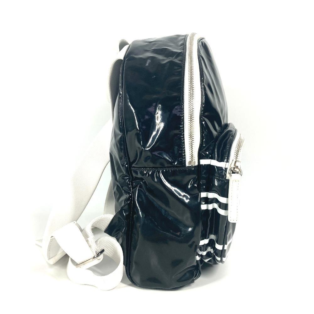 CHANEL LA PAUSA Bag Backpack Bicolor Backpack PVC Black/White