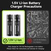 PALO Baterii Reîncărcabile AA 1.5V Litiu 3400mWh 1.5V Li-ion Baterie AA Cutie Încărcător Inteligent cu cablu de date TYPE-C