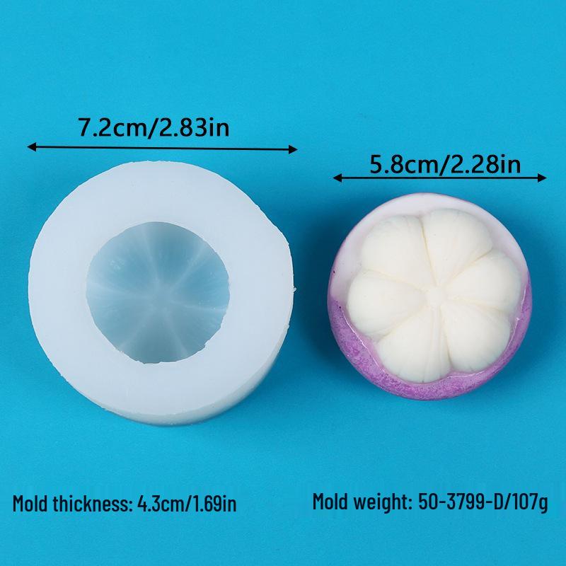 Silicone Mold for Apple, Coconut, Cucumber, and Durian Shaped Chocolate Fondant Decorations