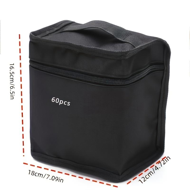 1pc Bag That Can Hold 60 Markers, A Large-Capacity Storage Box, A Multifunctional Canvas Pen Holder,Excluding 60 Pens