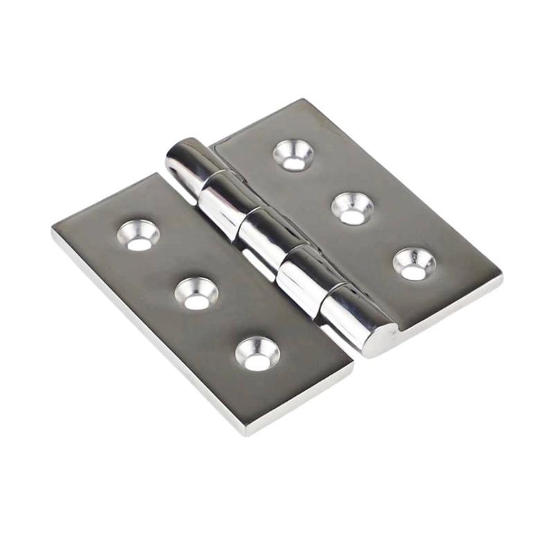 Stainless Steel Hinges Marine Grade 4inch Boat Hatches Hinge 100mm 6 Hole Casting Cabinet Door Hinge,Pack of 2/4