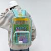 New Fashion Transparent Bag Casual Shoulder Versatile Trendy Schoolbag High School Junior High School Large Capacity PVC Backpack