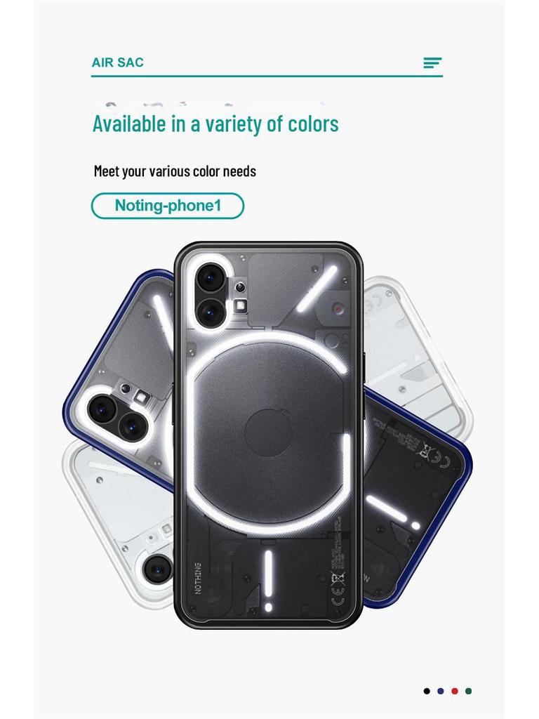 Husă blindată semi-transparentă mată pentru Nothing Phone 2 cu margini moi