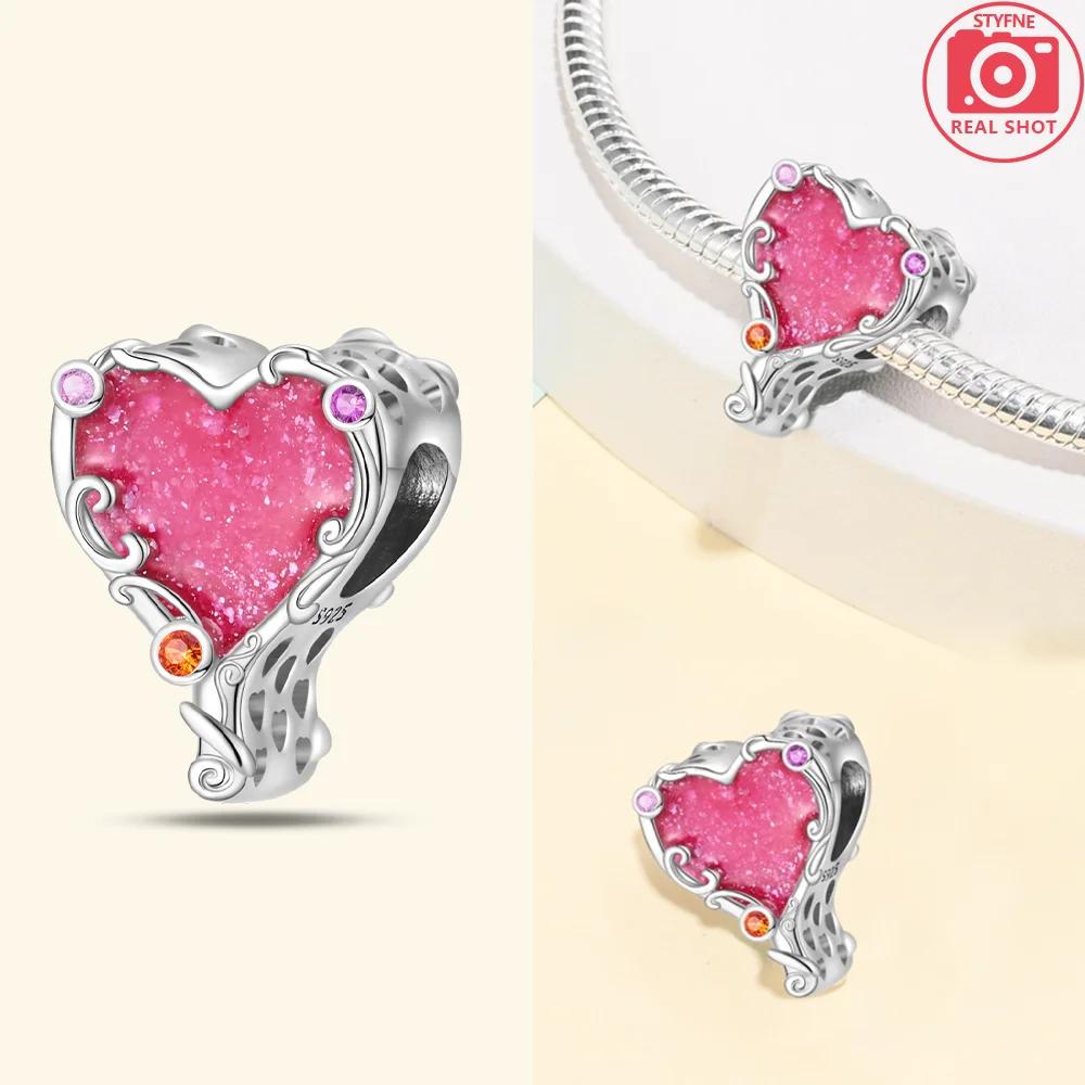 Copper Pink Pendant Heart Sunflower Unlimited Key Lock Original Charms Beads Fit Bracelet Jewelry Women'S Accessories Diy