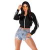 Casual Trend Versatile Women's Autumn Solid Color Hooded Long-sleeved Casual Bottoming Sweater Jacket Female Short Section