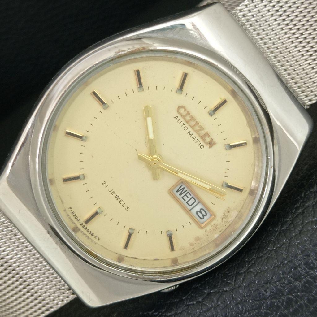 VINTAGE CITIZEN AUTOMATIC 8200 JAPAN MENS ORIGINAL DIAL WATCH a709345-1