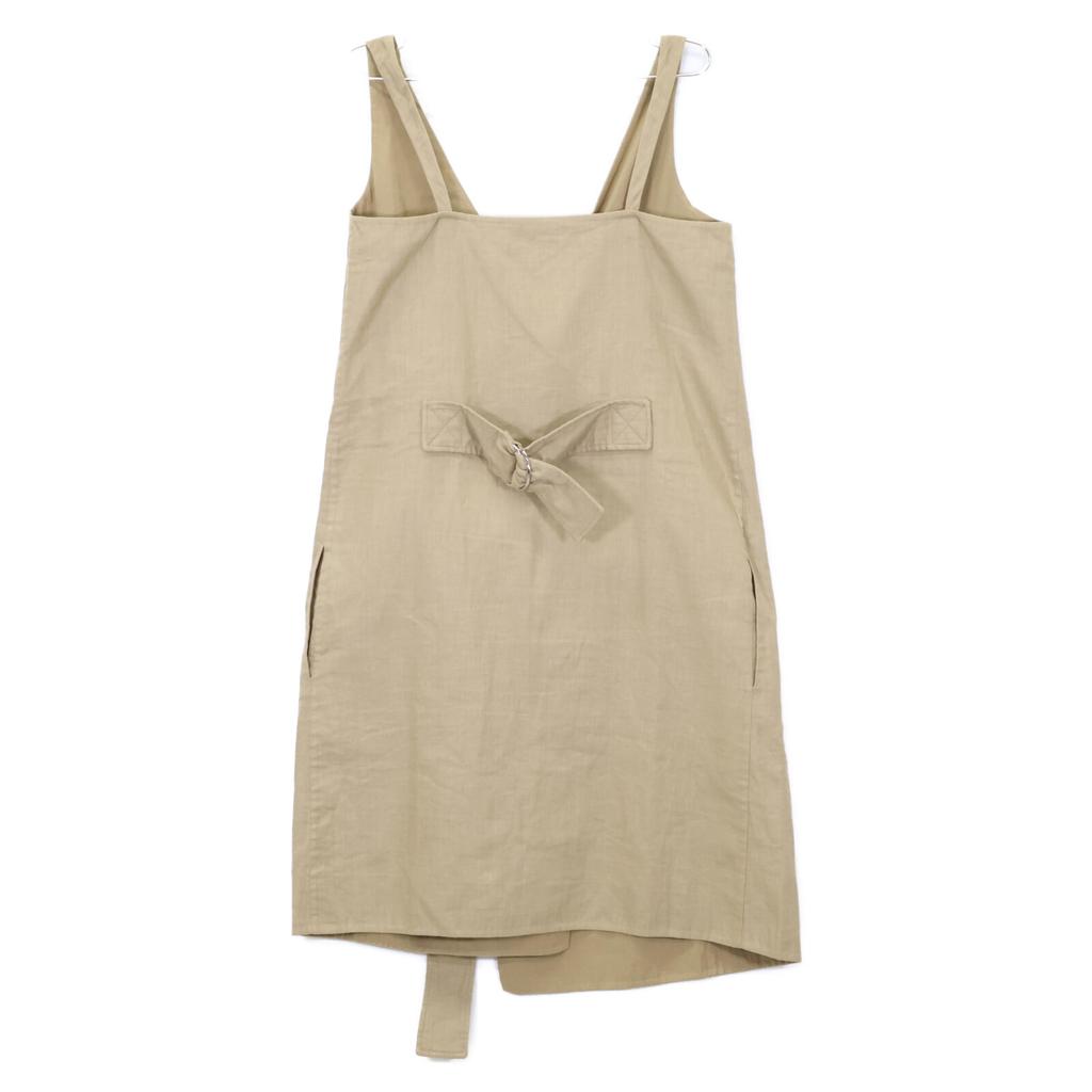 Celine 2 6O05/5124 Beige Linen Cotton Sleeveless Wrap Belted Jacket Jacket 38 beigeUsed