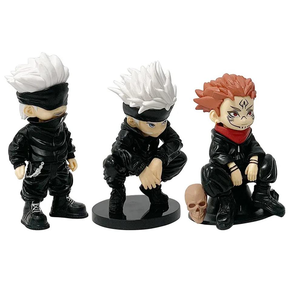 Bujutsu Kaisen Anime Figure 3 Style Satoru Gojo Action Figure Lord Of The Curse Sukuna Figurine Collection Model Doll Toys Gifts