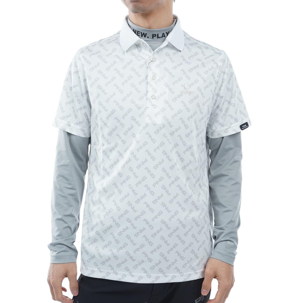 

polo shirt with inner lining UV Golf S [Pin Apparel] Men s (evaporative cooling, quick-drying, protection) / / 621-4160209 030_White