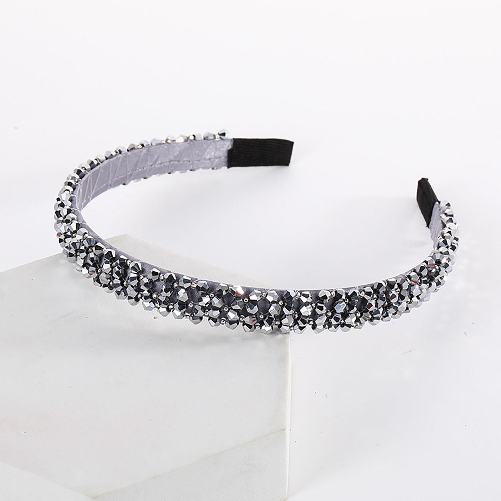 

Обручи для волос со стразами, блестящие стразы, головной убор, не повреждающий волосы, для дня рождения, сцены, вечеринки, создания прически