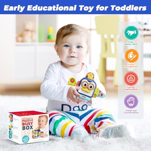 Montessori Toys for 1 Year Old, Activity Cube for Babies 6 9 12 18 Months, Sensory Learning Toys for Toddlers, Educational Gifts for Boys Girls